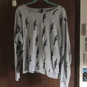 H&M sweatshirt with cactus print